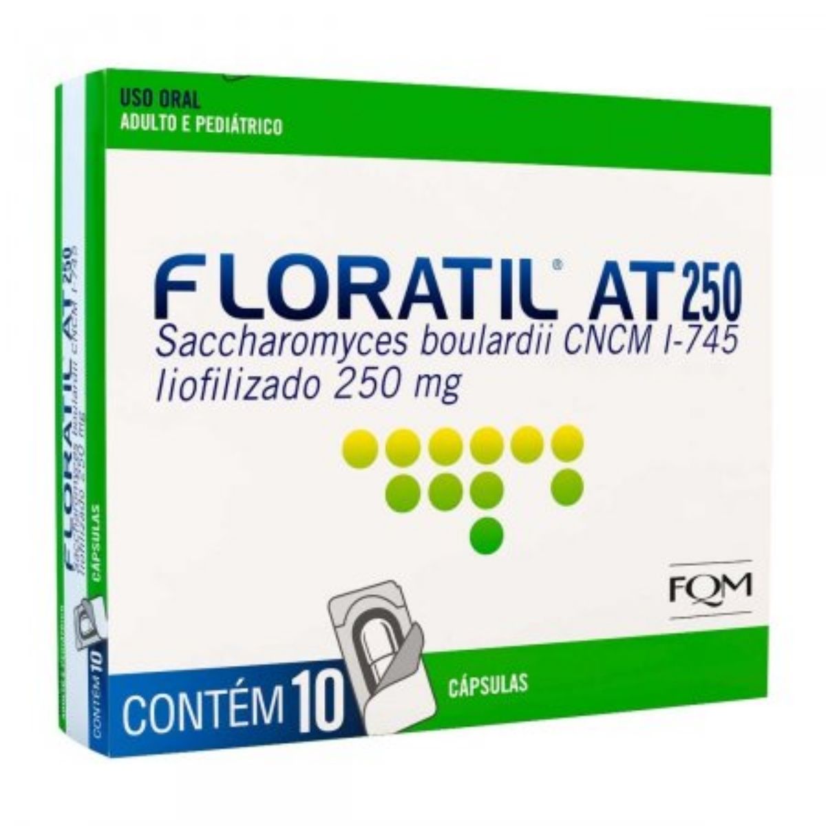 Encontraproduto.com.br - Floratil 250MG Cápsula gelatinosa dura - Caixa com 10 Cápsulas