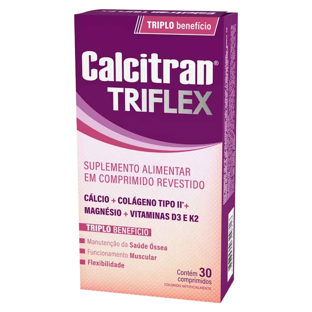 Suplemento Alimentar Calcitran Triflex 30 Comprimidos Revestidos