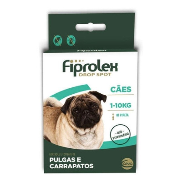 Fiprolex Cães até 10kg Antipulgas e Carrapatos Ceva 0,67ml