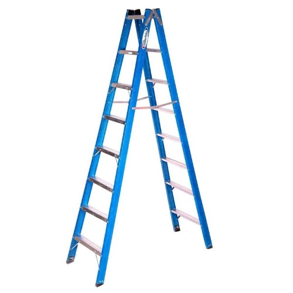 Encontraproduto.com.br - Escada Tesoura Dupla Em Fibra Premium 2,10M 7 Degraus Wbertolo