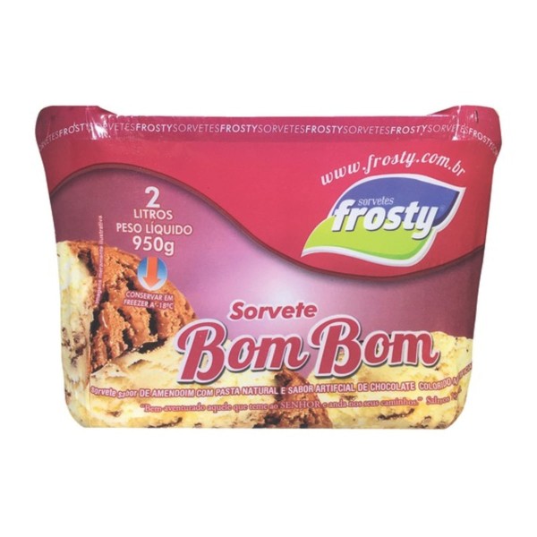 Encontraproduto.com.br - Sorvete Frosty Bombom Pote com 2L