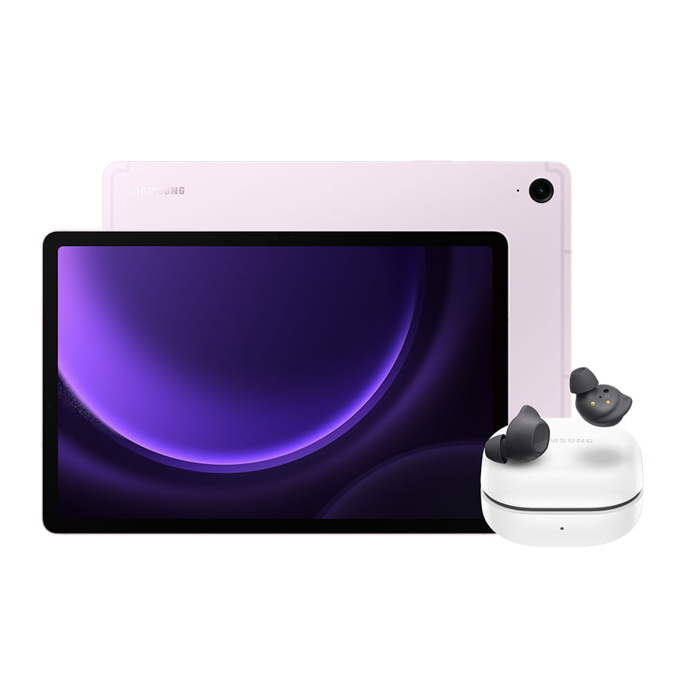 Tab S9 FE 5G (128GB) - Rosa + Galaxy Buds FE - Grafite