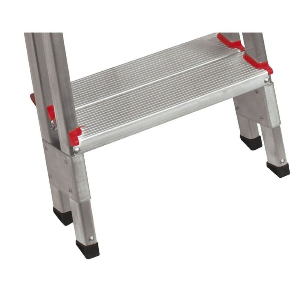 Encontraproduto.com.br - Escada De Alumínio Bilateral 4 Degraus Duplos Apolo Art Factory