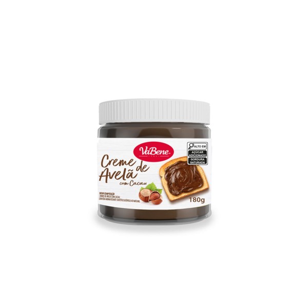 Encontraproduto.com.br - Kit 2 Cremes De Avelã Com Cacau 180g Vabene Confeitaria
