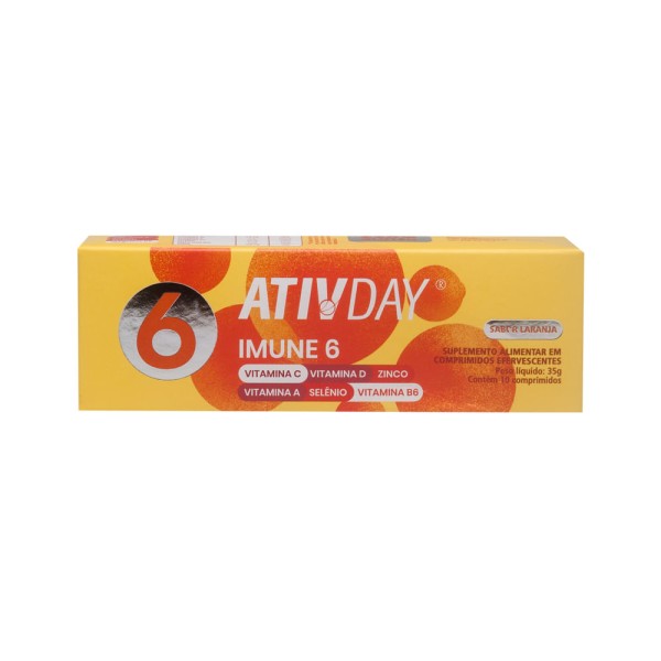 Encontraproduto.com.br - Ativday Imune 6 Vitaminas Com 10 Comprimidos Efervescentes