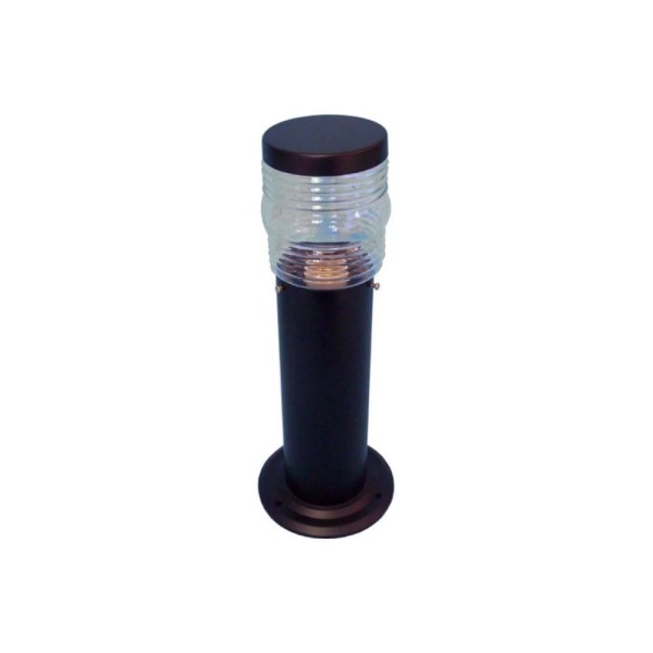 Encontraproduto.com.br - Balizador De Alumínio 60Cm Preto Com Sinaleiro Transparente Fm