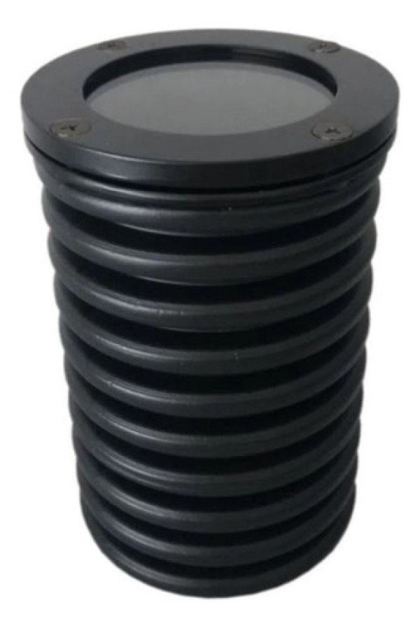 Encontraproduto.com.br - Luminaria De Embutir Solo Para 1 Gu10 Preto Com Kit Jardim Fm