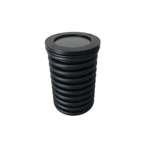 Encontraproduto.com.br - Luminaria De Embutir Solo Para 1 Gu10 Preto Com Kit Jardim Fm