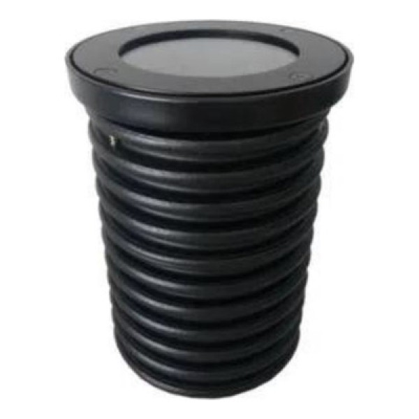 Luminaria De Embutir Solo Para 1 Lâmpada Par20 Preto Com Kit Piso Acabado Fm