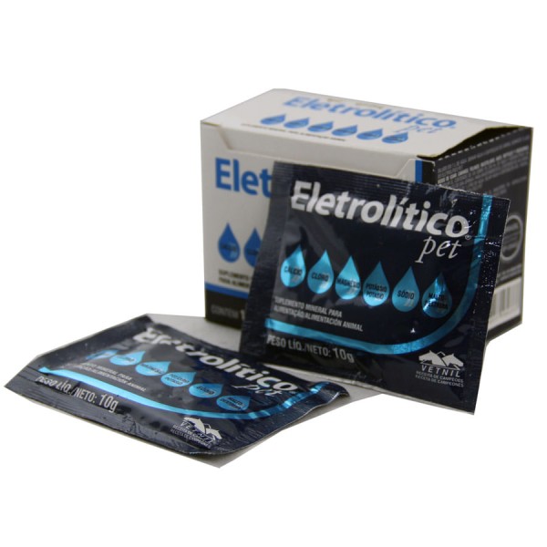 Eletrolítico Pet 10g cx 10 unid Vetnil Cães e Gatos