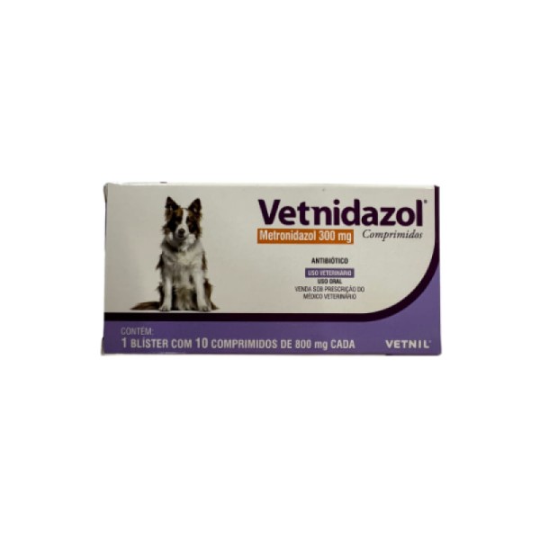 Encontraproduto.com.br - Antibiótico Vetnidazol 300mg com 10 Comprimidos