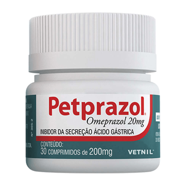 Encontraproduto.com.br - Petprazol 20mg 30 comprimidos Vetnil Omeprazol Cães e Gatos