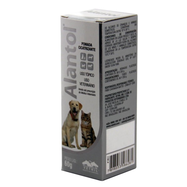 Alantol 60g Vetnil Pomada Cicatrizante Cães e Gatos