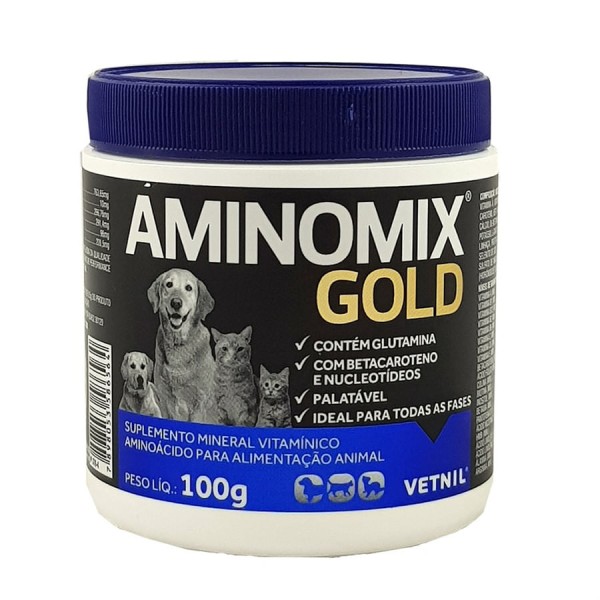 Encontraproduto.com.br - Aminomix Gold 100g Vetnil Suplemento Vitamínico