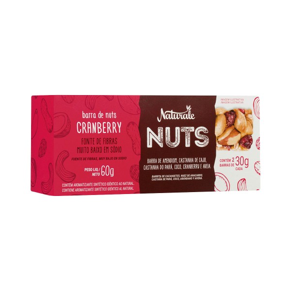 Encontraproduto.com.br - Barra Nuts Cranberry Naturale Nuts 60g