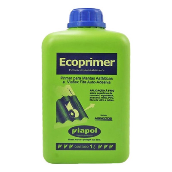 Encontraproduto.com.br - Ecoprimer Para Colagem De Mantas Fitas Asfálticas 1l Viapol