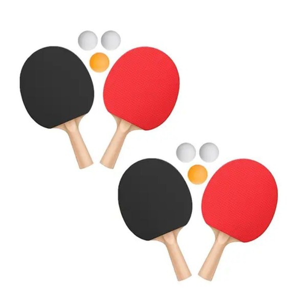 Encontraproduto.com.br - Kit Ping Pong 4 Raquetes E 6 Bolinhas