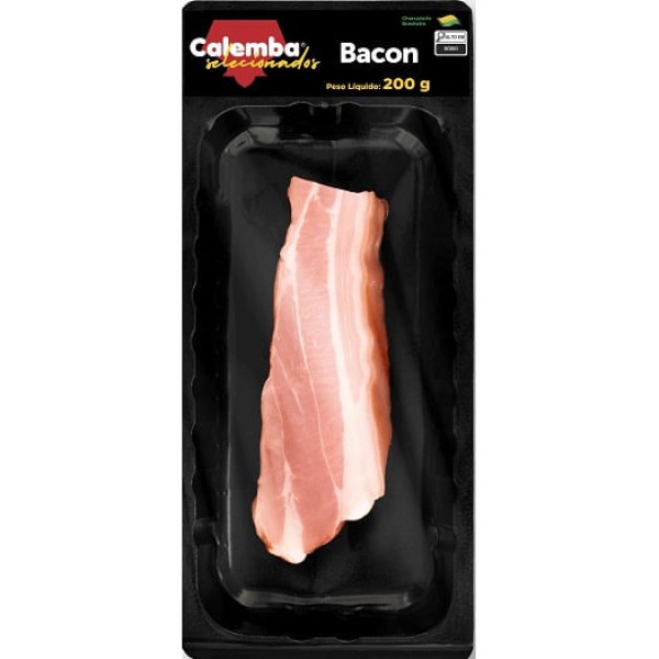 Encontraproduto.com.br - Bacon Suíno Calemba Selecionados Pedaço 200g