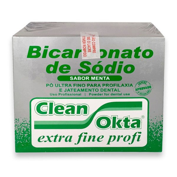 Encontraproduto.com.br - Bicarbonato de Sódio Clean Okta Sabor Menta com 15 Sachês de 40g - DCMA