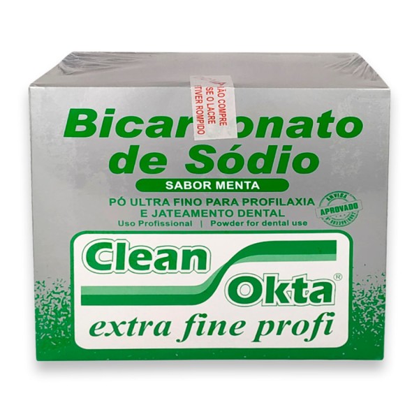 Encontraproduto.com.br - Bicarbonato de Sódio Clean Okta Sabor Menta com 15 Sachês de 40g - DCMA