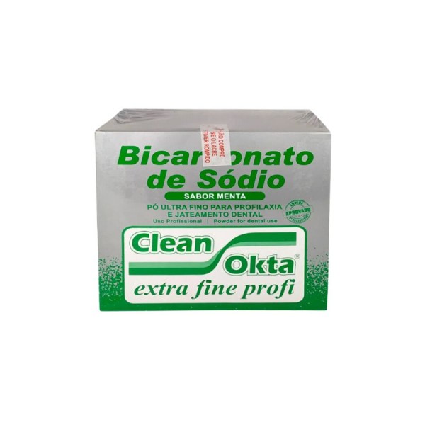 Encontraproduto.com.br - Bicarbonato de Sódio Clean Okta Sabor Menta com 15 Sachês de 40g - DCMA