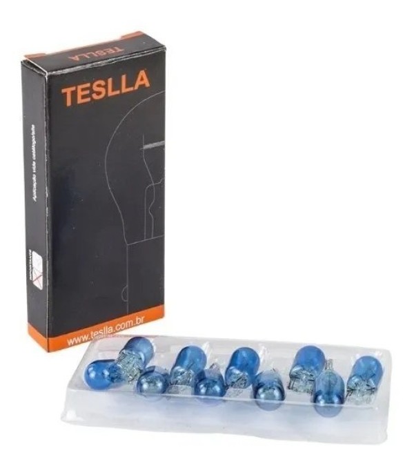 Encontraproduto.com.br - Lâmpada Filamento Esmagada 12V 5W W2.1x9.5D T10 WDG Azul Teslla