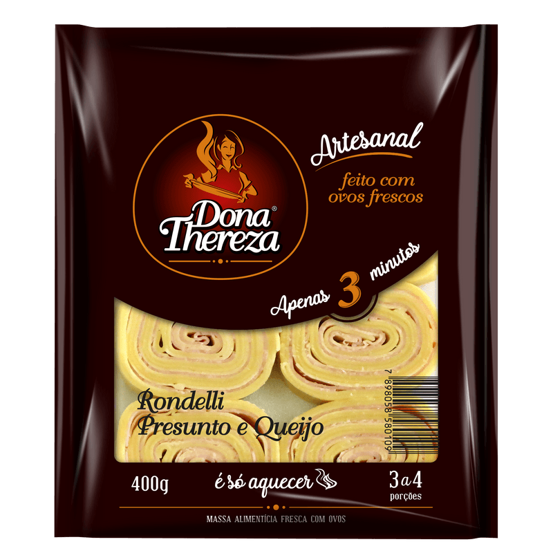Rondelli Presunto e Queijo Dona Thereza Pacote 400g