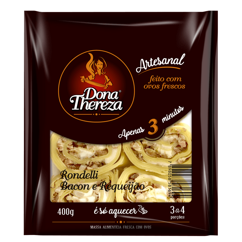Encontraproduto.com.br - Rondelli Dona Thereza 400g Bacon com Requeijão