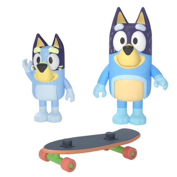 Encontraproduto.com.br - kit Bluey Story C/2 - Skateboarding + Pool Time