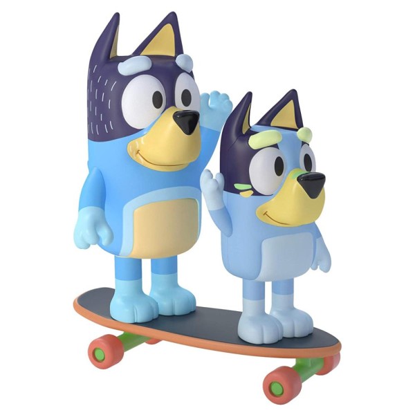 Encontraproduto.com.br - kit Bluey Story C/2 - Skateboarding + Pool Time