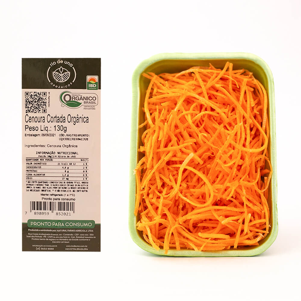 Encontraproduto.com.br - Legumes Cenoura Org. Rio De Una 130g Cort.