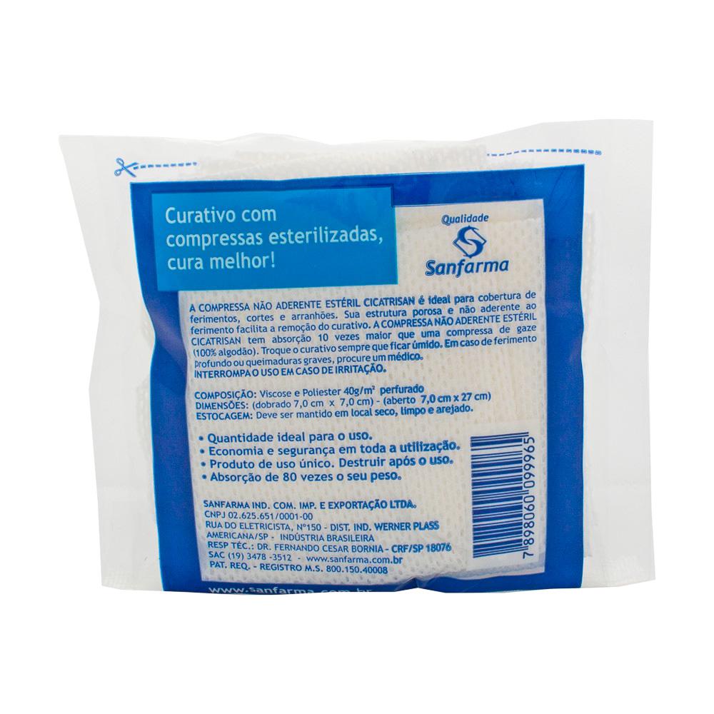 Encontraproduto.com.br - Compressa De Gaze Cicatrisan - Não Aderente - Estéril
