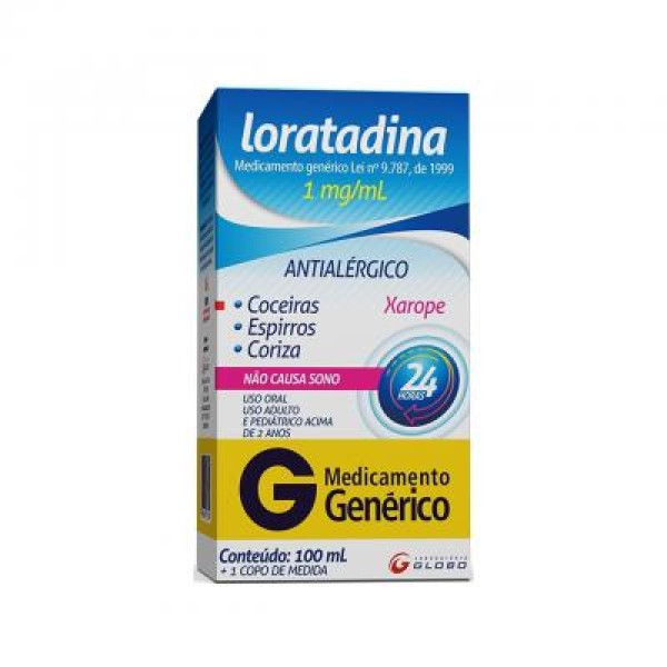 Encontraproduto.com.br - Loratadina Xarope 100ml - Globo Genérico