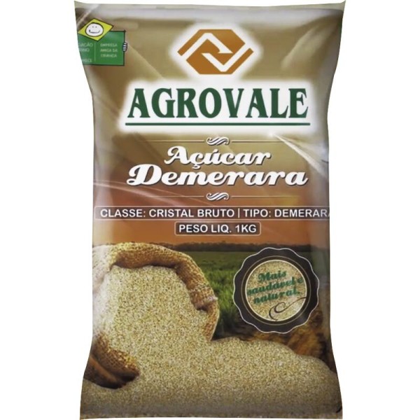 Encontraproduto.com.br - Açúcar Demerara Agrovale Pacote com 1kg