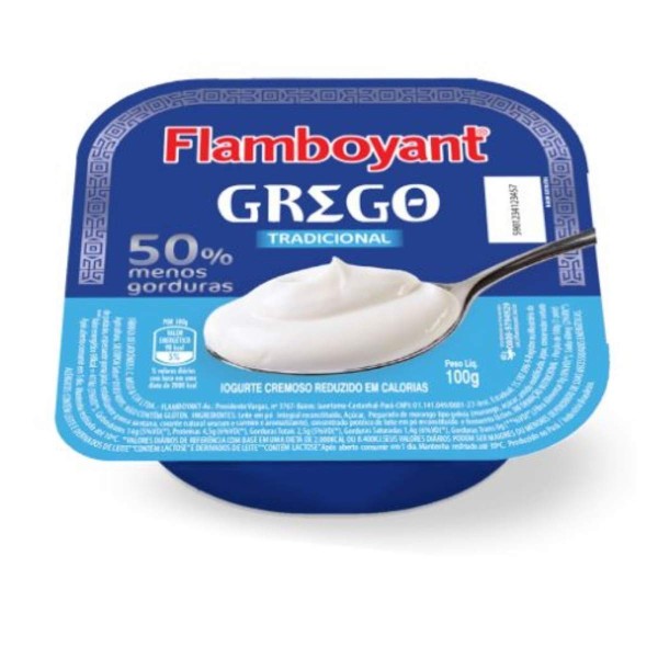 Encontraproduto.com.br - Iogurte Flamboyant Grego Tradicional Unidade com 100g