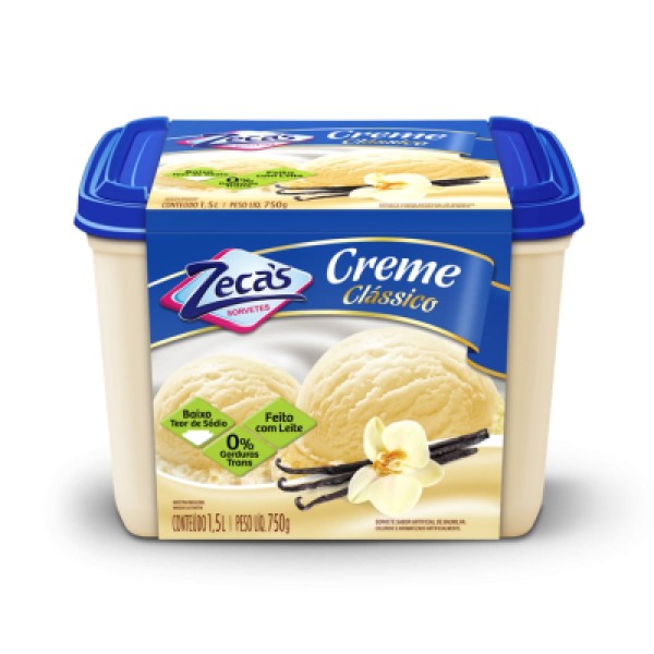 Encontraproduto.com.br - Sorvete Zecas Creme 1.5l
