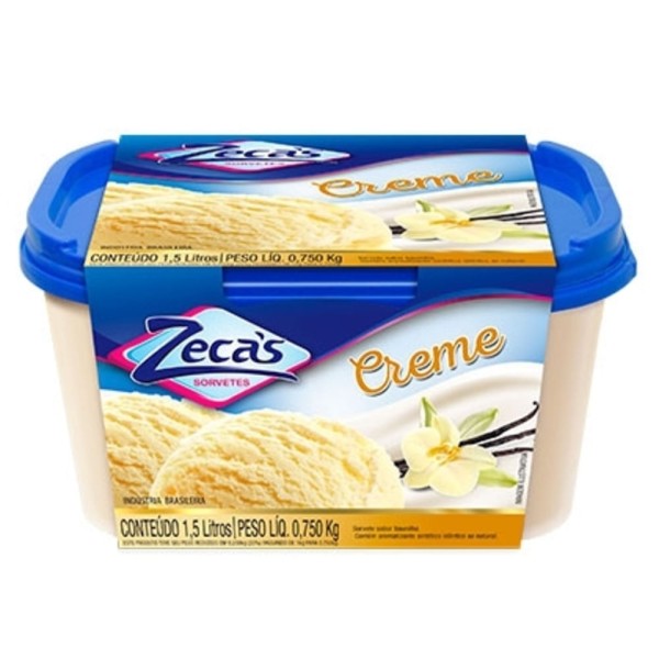 Encontraproduto.com.br - Sorvete Zecas Creme 1.5l