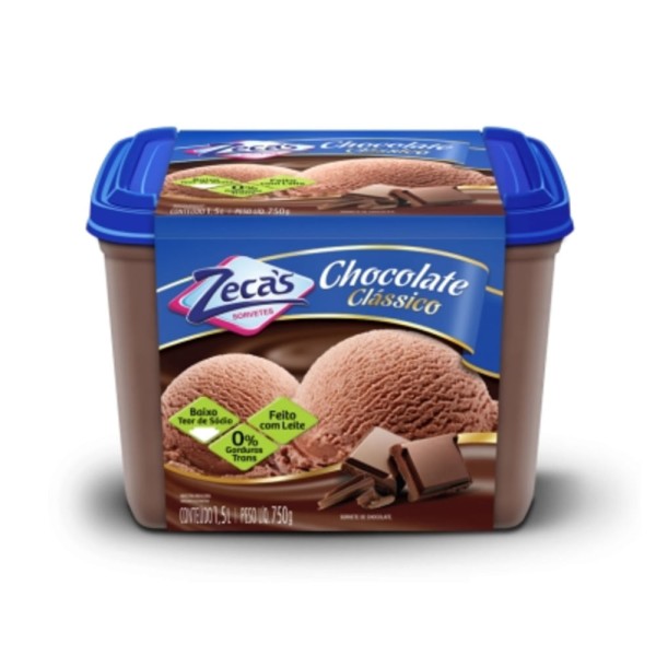 Encontraproduto.com.br - Sorvete Zecas Chocolate Pote 1,5 L