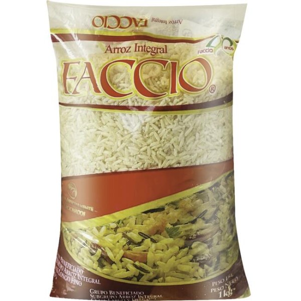 Encontraproduto.com.br - Arroz Integral Faccio Tipo 1 Pacote com 1kg