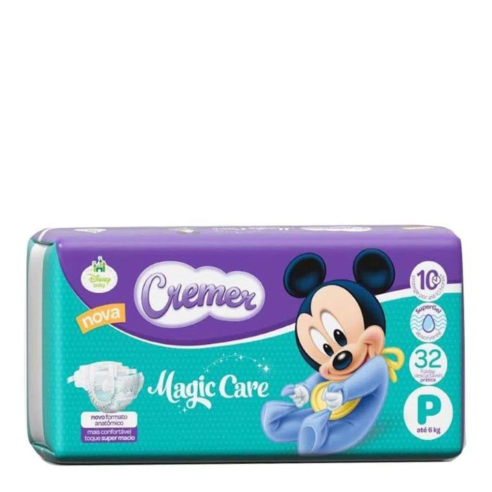 Encontraproduto.com.br - Fralda Descartável Cremer Disney Prática - P Pacote com 32 unidades