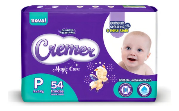 Fralda Descartável Infantil Cremer Magic Care G 7 a 11kg Pacote 24 Unidades