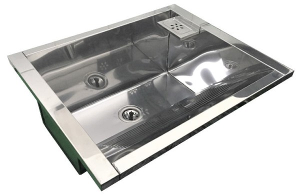 Encontraproduto.com.br - Tanque Inox Instalação Gabinete Aço Escovado 630x530x280mm Fabrinox