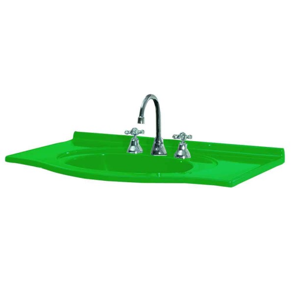 Lavatório Devile curvo 102cm verde Marsinty