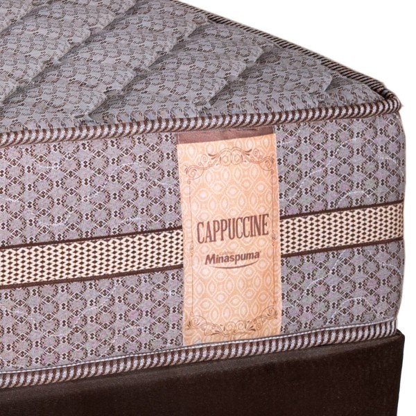 Encontraproduto.com.br - Conjunto Box Solteiro Espuma Minaspuma Cappuccine II Double Face 100x200x63cm