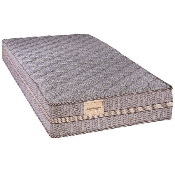 Encontraproduto.com.br - Conjunto Box Solteiro Espuma Minaspuma Cappuccine II Double Face 100x200x63cm