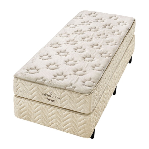 Encontraproduto.com.br - Conjunto Box Solteiro Espuma D45 Minaspuma Celebrate Plus One Face 100x200x65cm
