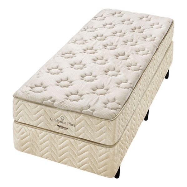 Encontraproduto.com.br - Conjunto Box Solteiro Espuma D45 Minaspuma Celebrate Plus One Face 100x200x65cm