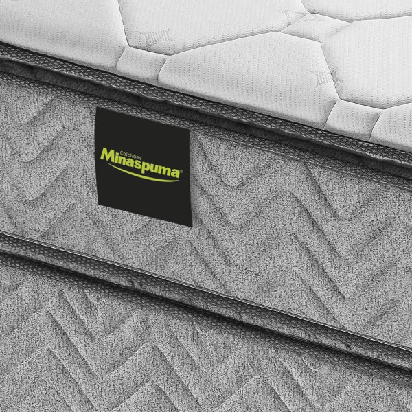 Encontraproduto.com.br - Conjunto Box Super King Molas Minaspuma Impact II Double Face 193x203x70cm