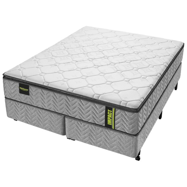 Encontraproduto.com.br - Conjunto Box Queen Molas Minaspuma Impact II One Face 158x198x65cm