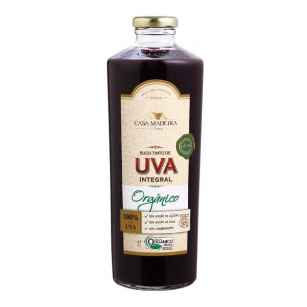 Encontraproduto.com.br - Suco Orgânico Uva Tinto Casa Madeira 1L